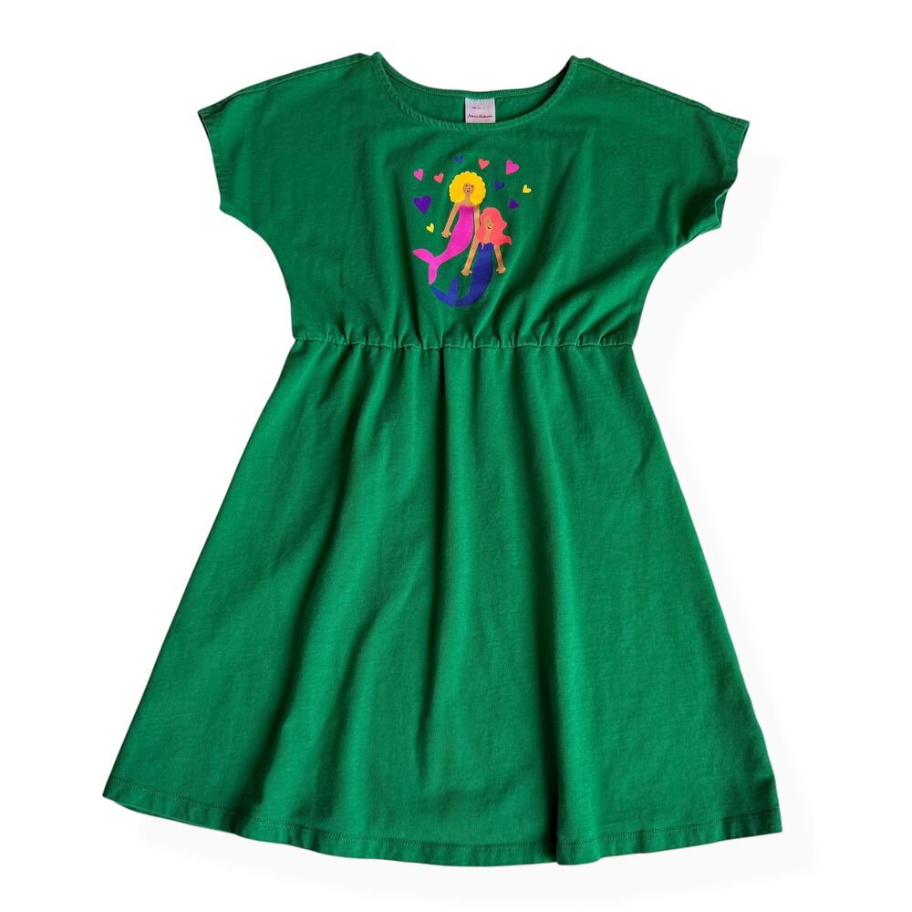 Hanna Andersson Make Believe Art Dress Green Mermaids Girls 140cm US 10